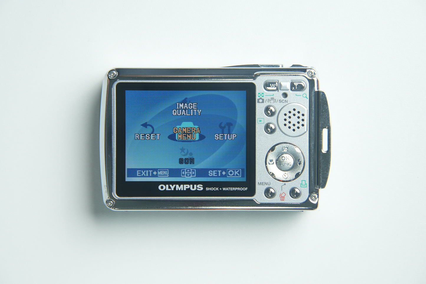 Olympus mju720SW Digital Camera - Chrome Blue
