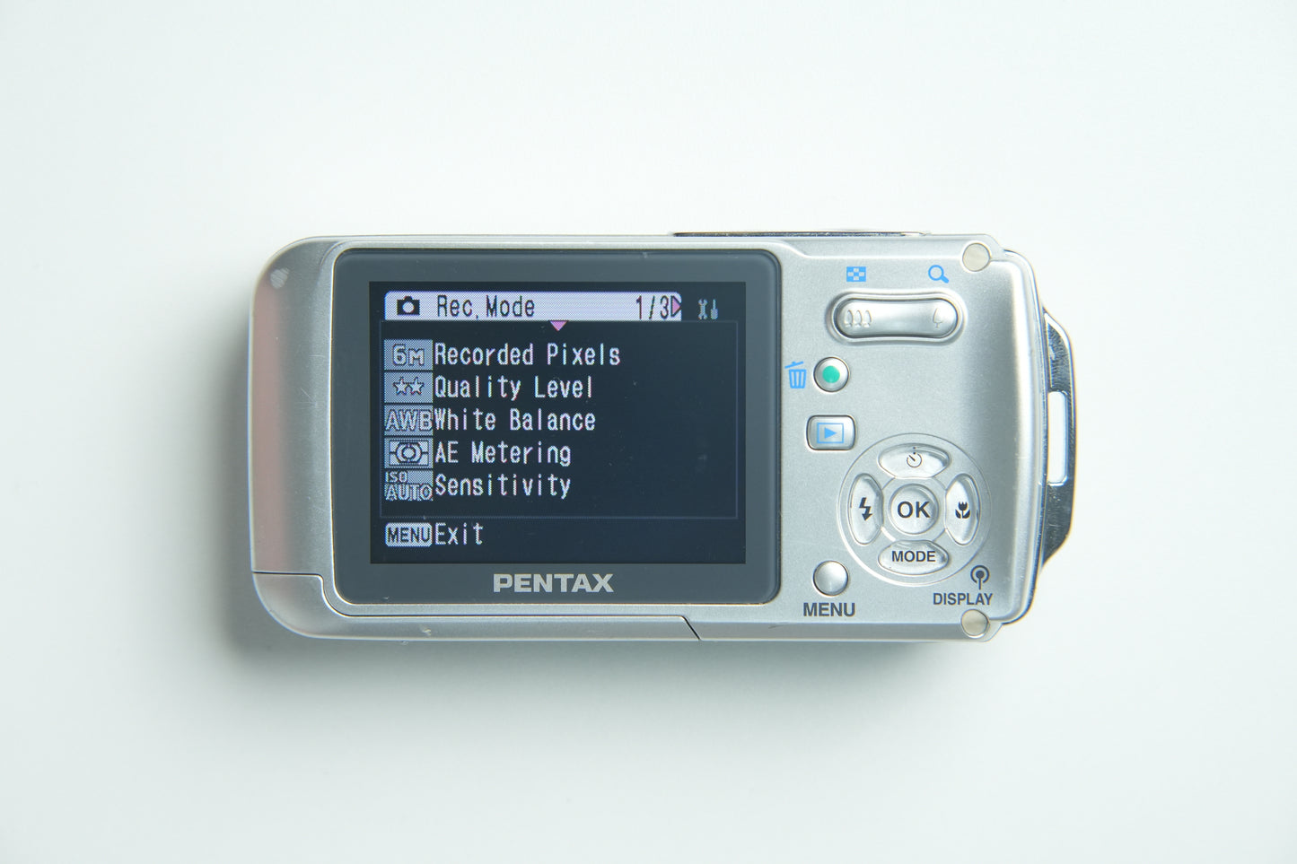 Pentax Optio W10 Digital Camera - Silver