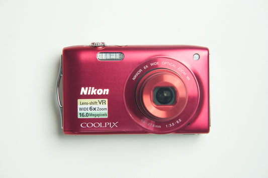 Nikon Coolpix S3300 Digital Camera - Metallic Red