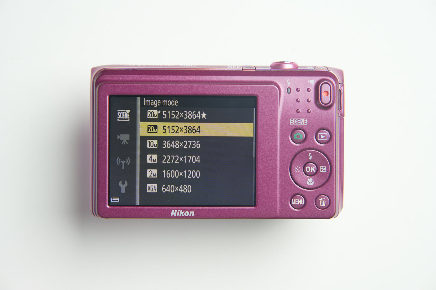 Nikon Coolpix S3700 Digital Camera - Metallic Pink