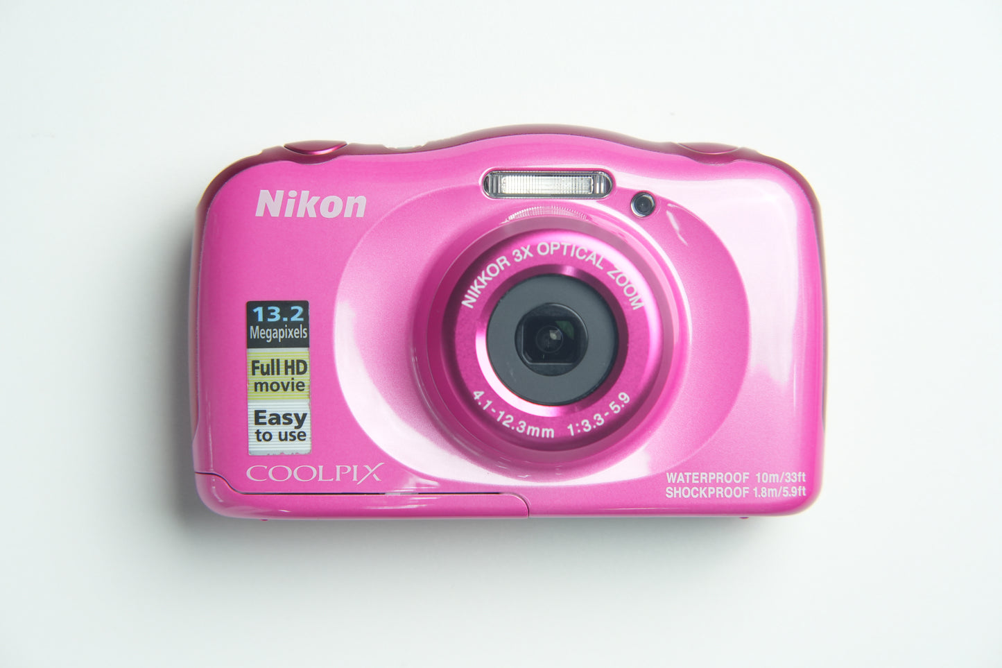 Nikon Coolpix W100 Digital Camera - Gloss Pink