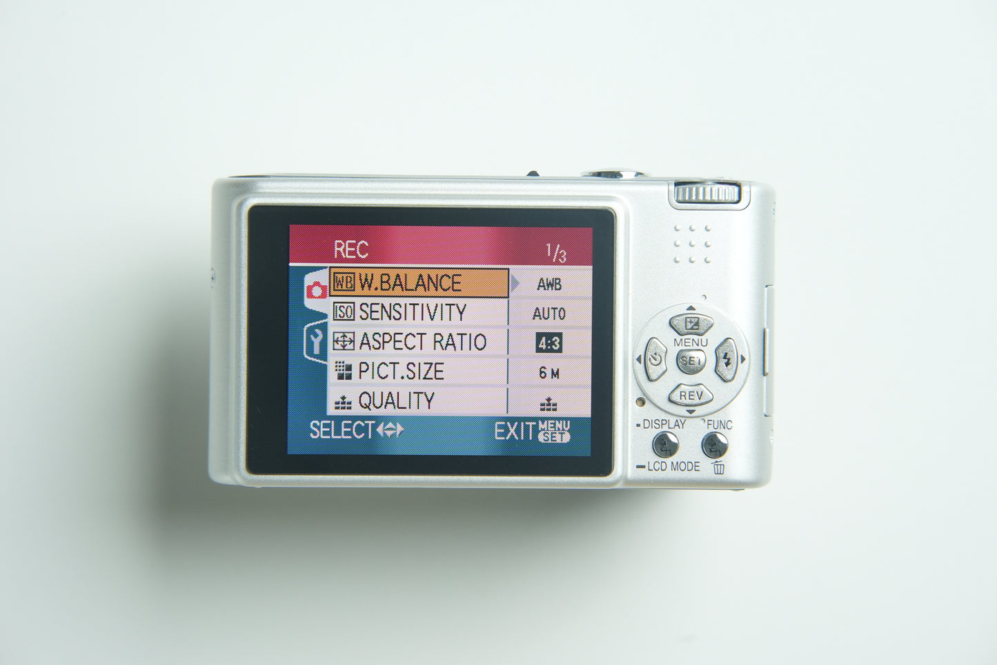 Lumix DMC-FX10 Digital Camera - Metallic Silver