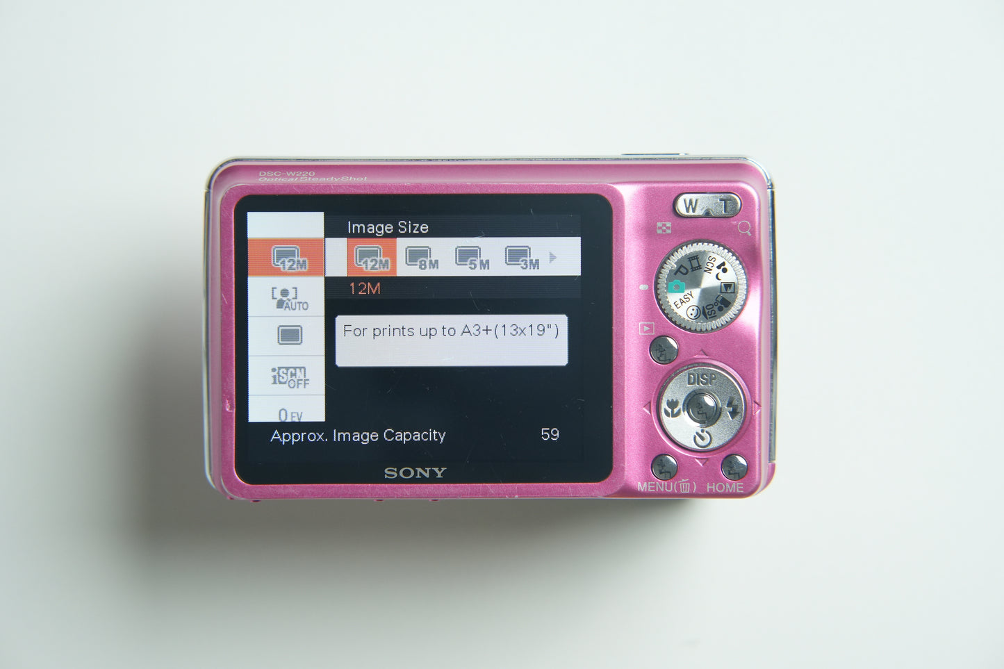 Sony DSC W220 Digital Camera - Metallic Pink